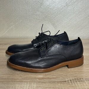 Cole Haan Men’s 8.5 Navy Blue Leather Oxford Lace Up Work Office Dress Shoes